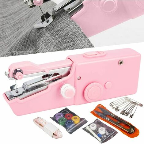 Machine �� Coudre, Mini Portable Machine �� Coudre D��butant, Machine �� Coudre ��lectrique Manuelle Pour Enfant, Adapt�� Aux V��tements, Tissus, Rideaux, DIY Accueil Voyage