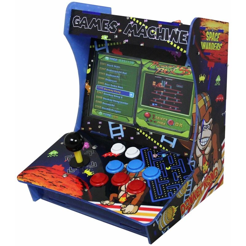 Monster Shop - Machine d'Arcade à Jeux Rétro pour Table Bar Assemblée Pandora 5S 3300 Jeux Classiques Pac Man - black