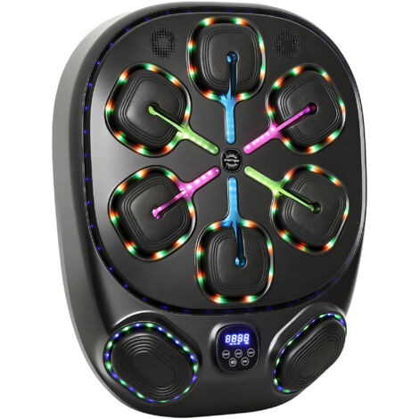 Machine de boxe musicale avec Bluetooth LED 9 vitesses et gants inclus