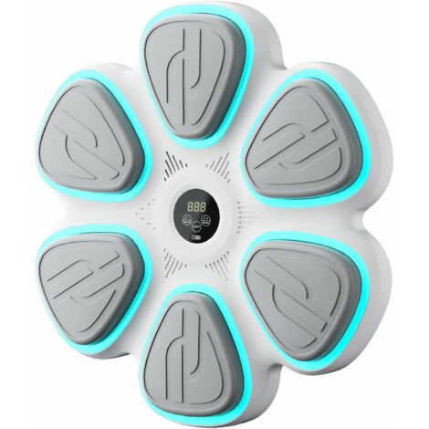 Machine de Boxe Musicale pour Adultes, Machine de Frappe Musicale Bluetooth avec Gants, 9 Modes et Vitesses Réglables, Coussin de Boxe Mural, Entraîneur de Fitness à Domicile