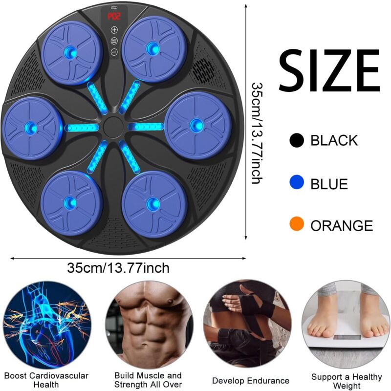 Machine de Boxe Musicale,Appareil de Boxe électronique Portable Mural, Machine de Boxe, Machine de Boxe Musicale à Domicile,Music Boxing