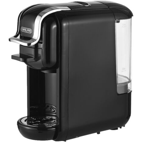 Machine de café multi capsules MK603 Programmable avec extraction à pression 19 Bar pour capsules Nes/DG ESE et café moulu RAPIDE 20 s (ABS, Noir, 600mL)