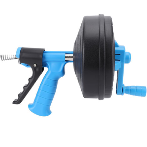 Machine de débouchage avec ressort en acier au manganèse de 65 mm, flexible, 2 modes, furet de plomberie pour tuyaux de 50 à 75 mm, ressort de 10 m / 32,81 ft