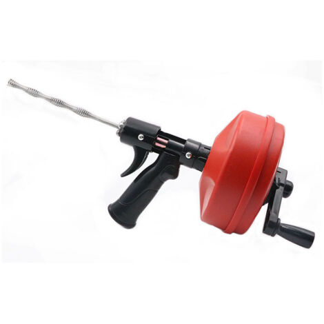 Machine de débouchage de canalisation durable, nettoyeur de canalisation flexible en spirale, nettoyeur de canalisation électrique, adapté pour les toilettes, la cuisine, la baignoire (longueur du res