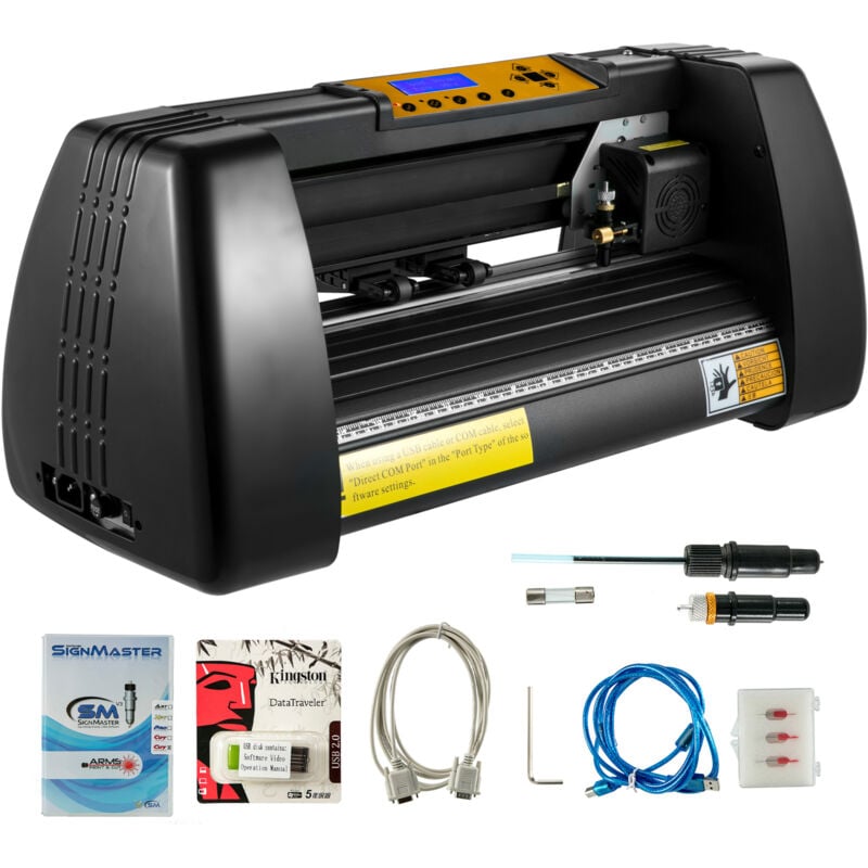 Mophorn - Machine de découpe et de traçage de vinyle 14', logiciel Signmaster, création d'enseignes, alimentation papier 720 mm, support inclus, 375