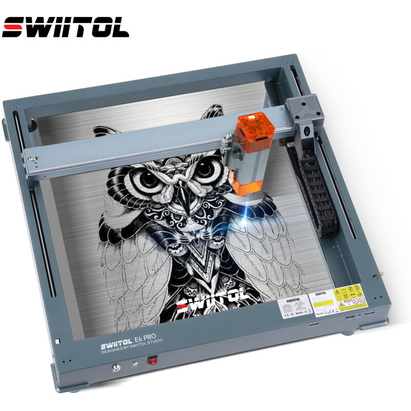 Meterk - Machine de gravure tout-en-un Swiitol E6 Pro 6W aucun assemblage requis/gravure à grande vitesse