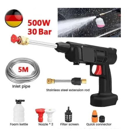 Machine de lavage de voiture portable sans fil avec pistolet à eau haute pression pour le nettoyage par pulvérisation,