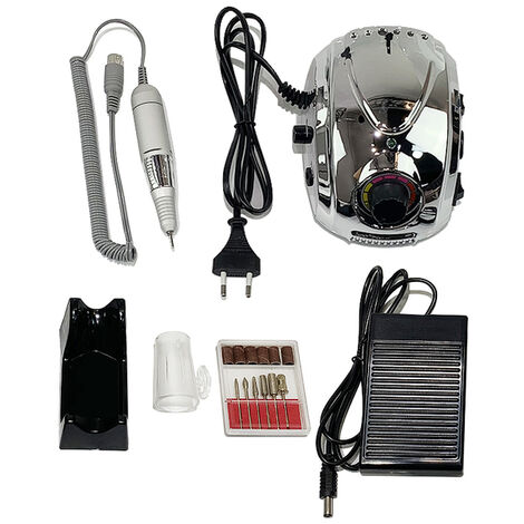 Machine de manucure 65 W, 35000 tr/min, lime à ongles électrique, kit pour nail art avec accessoires, nouveau modèle,CHINA,Mirror Sliver,EU