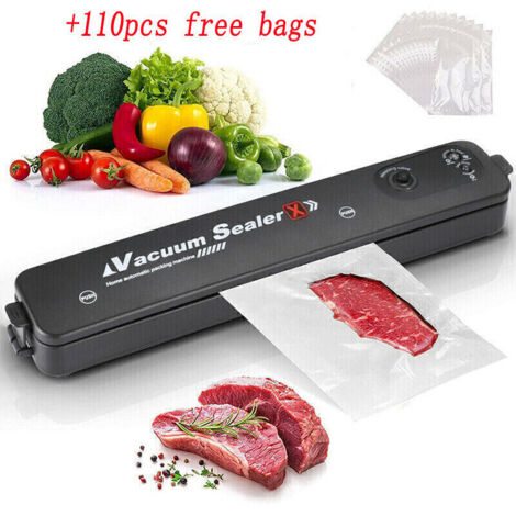 Machine de mise sous vide automatique et manuelle pour aliments secs et humides, avec 60 ou 110 sacs.