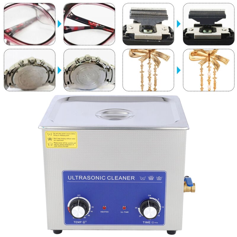 Aiducho - Machine de nettoyage à ultrasons en acier inoxydable avec minuterie de chauffage numérique pour usage privé et commercial en laboratoire