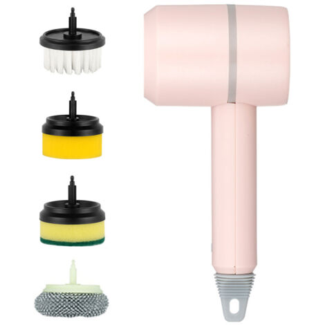 Machine de nettoyage électrique sans fil rechargeable par USB, brosse automatique pour la vaisselle de cuisine, outil de nettoyage professionnel pour carrelage et baignoire.