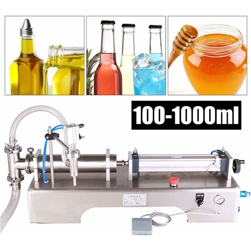 Machine de remplissage pneumatique 100-1000 ml Machine de remplissage de crème shampoing cosmétique