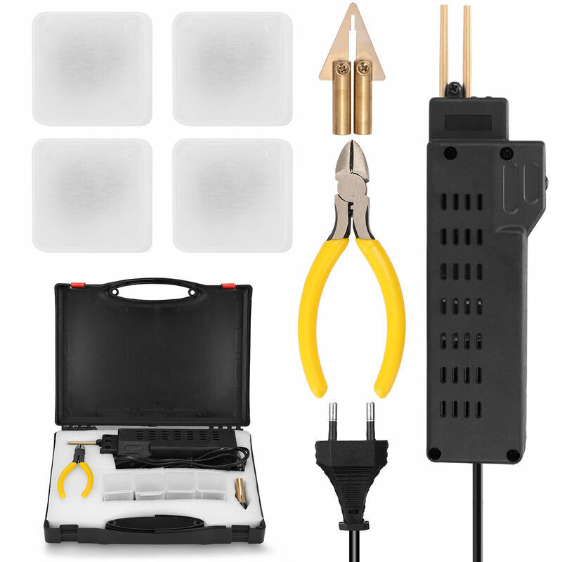 Machine de reparation de pare-chocs de voiture Machine asouder en plastique equipement de reparation de soudage 230V 50W avec pince Norme europeenne