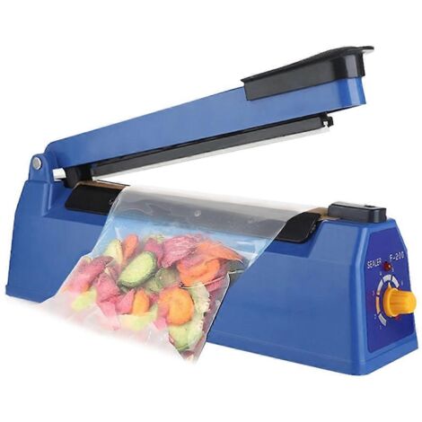 Machine de scellage de sacs thermofusibles électriques, scelleuse de sacs en plastique, prise UE bleue
