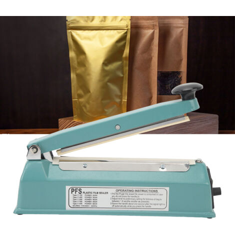 Machine de Scellage Thermique à Main Professionnelle en Coque Métallique pour Sacs en Plastique, Papier Kraft et Aluminium avec 8 Niveaux de Réglage