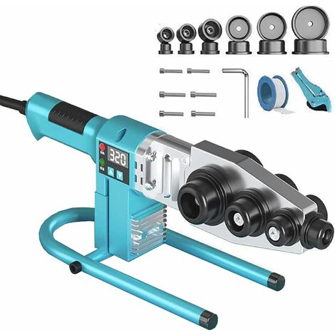 Machine de soudage de tuyaux en Plastique PPR, Soudeur à Fusion de tuyaux Soudeur à Fusion à Prise Portable, Machine de soudage Plastique thermofusible à Affichage numérique,63