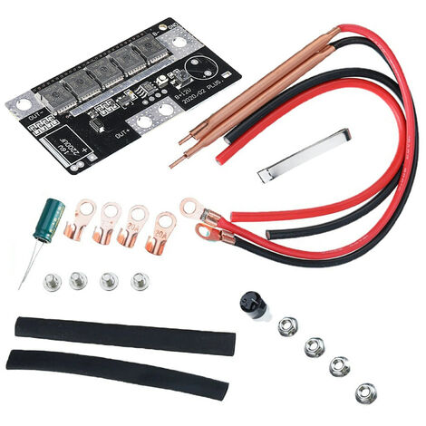 Machine de soudage par points 12 V bricolage batterie portable stockage d'énergie carte de circuit imprimé dispositif de soudage équipement de soudage pour batterie au lithium 18650/26650/32650 (noir)