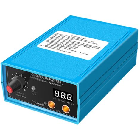 Machine de soudage par points portable 5000 W : soudeuse multifonction portable haute puissance pour batteries de téléphone, équipée d'une pédale, pour tôles de nickel de 0,1 à 0,15 mm