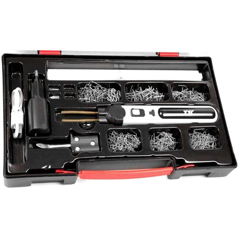 Trimec - Machine de soudage portable pour plastiques, kit de réparation de fissures de panneaux, agrafeuse à chaud, découpe thermique, ensemble