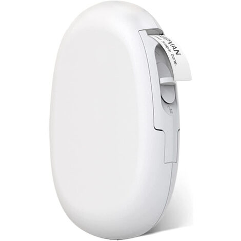 Machine d'étiquetage thermique E10 Imprimante d'étiquettes thermique intelligente pratique Idéal pour la maison, l'organisation de bureau Imprimantes d'étiquetage rechargeables sans encre avec différentes polices pour bocaux Blanc