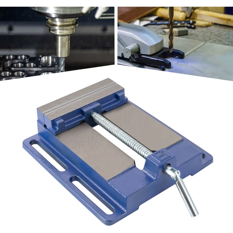 Machine étau étau colonne perceuse banc perceuse 145mm ,Nettoyage sans effort pour diy ( Bleu )