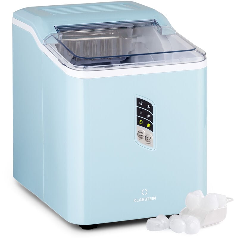 Klarstein - Machine à glaçons albaron - glace 12 kg / 24 h - 1,5 l - écran - bleu