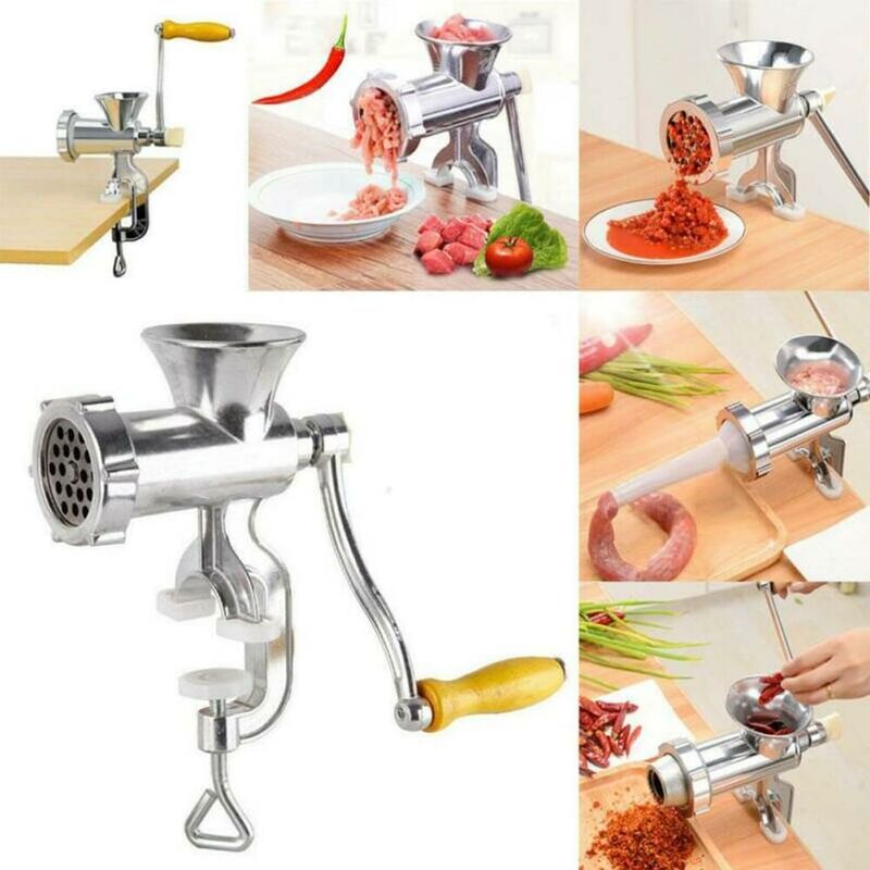 Yzmrbdqc - Machine manuelle de Kebbe de fabricant de saucisse de hachoir à viande en métal avec le corps en aluminium