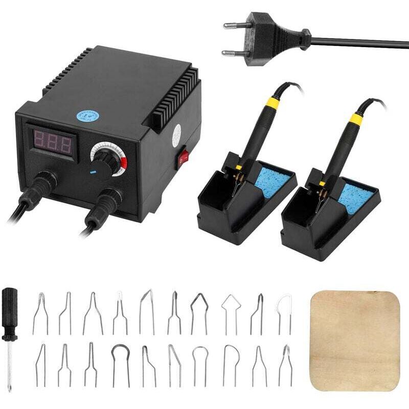 Machine multifonctionnelle de pyrologie de bois de courge électrique d'affichage numérique de 100W avec les têtes de chauffage de 20pcs