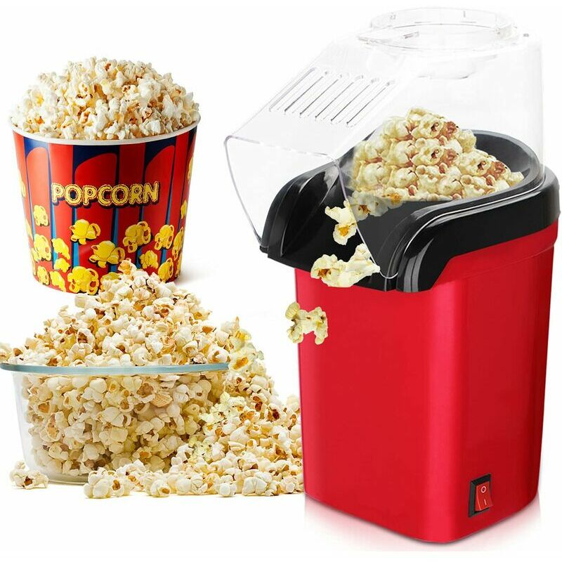 Machine à Pop Corn à Air Chaud Pour la Préparation de Grains de Maïs, 3 Minutes Pop Corn, Sans Graisse et Sain Pour la Maison, Ensoleillé