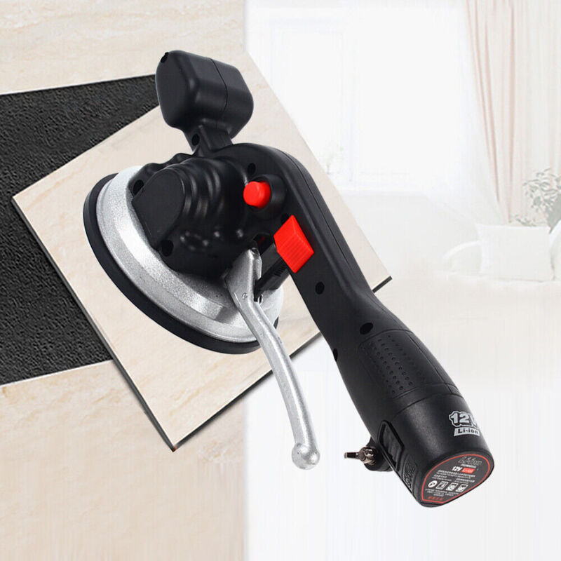 Machine portative de carreleur de tuile Tile Vibrator Tile Layer Vibration Haute Performance Vide Aspiration Lift Ventouse avec 1 Batterie et chargeur