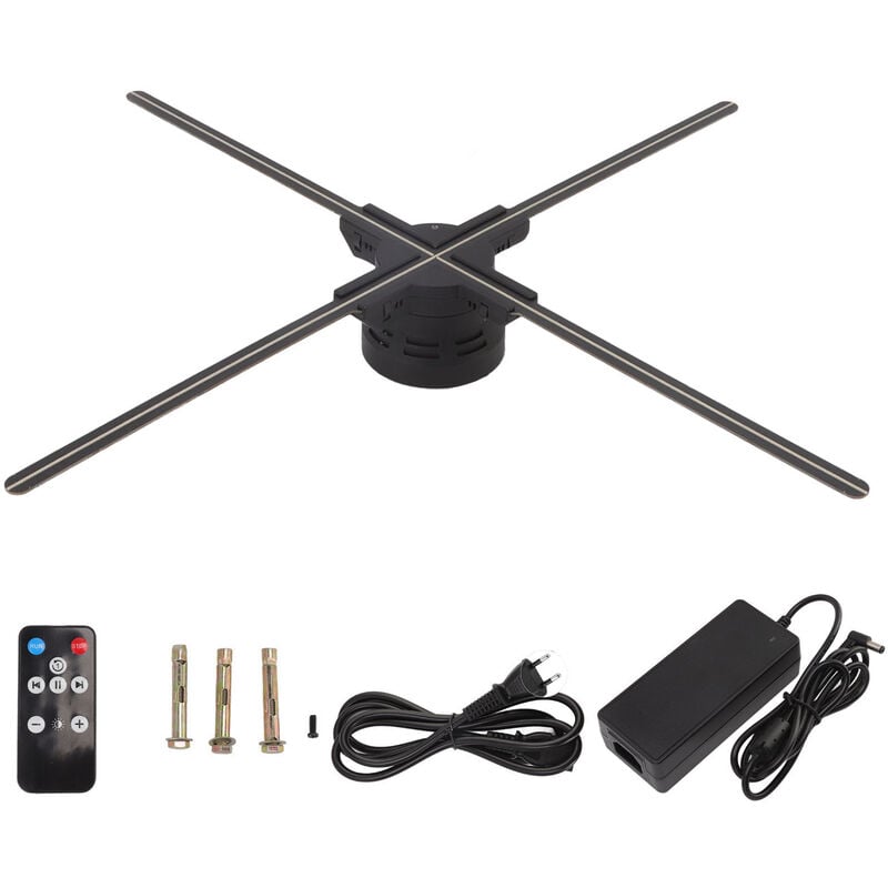 Machine publicitaire de projection holographique 3D 60 cm 8G, ventilateur de projection holographique 3D à il nu pour magasin commercial, enseigne,