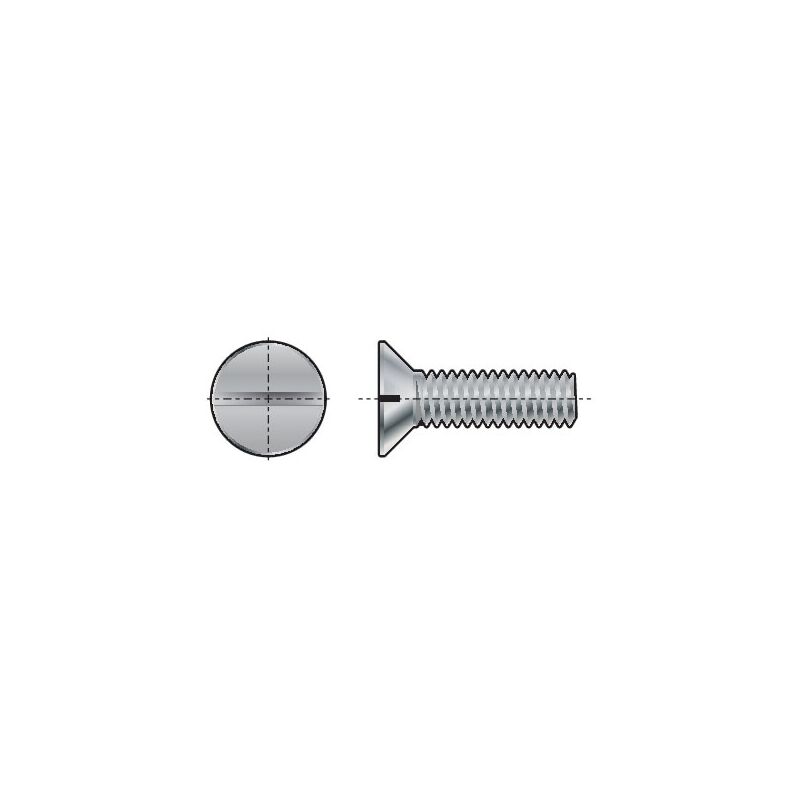 M3X20 Slotted Countersunk Screw A2- you get 50 - Qualfast