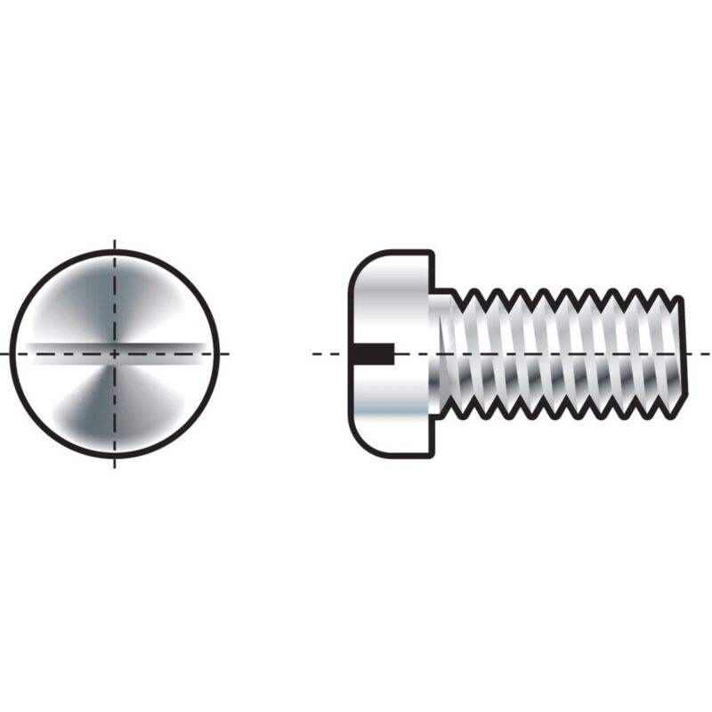 M2X6 Slotted Pan Head Screw A2- you get 11 - Qualfast