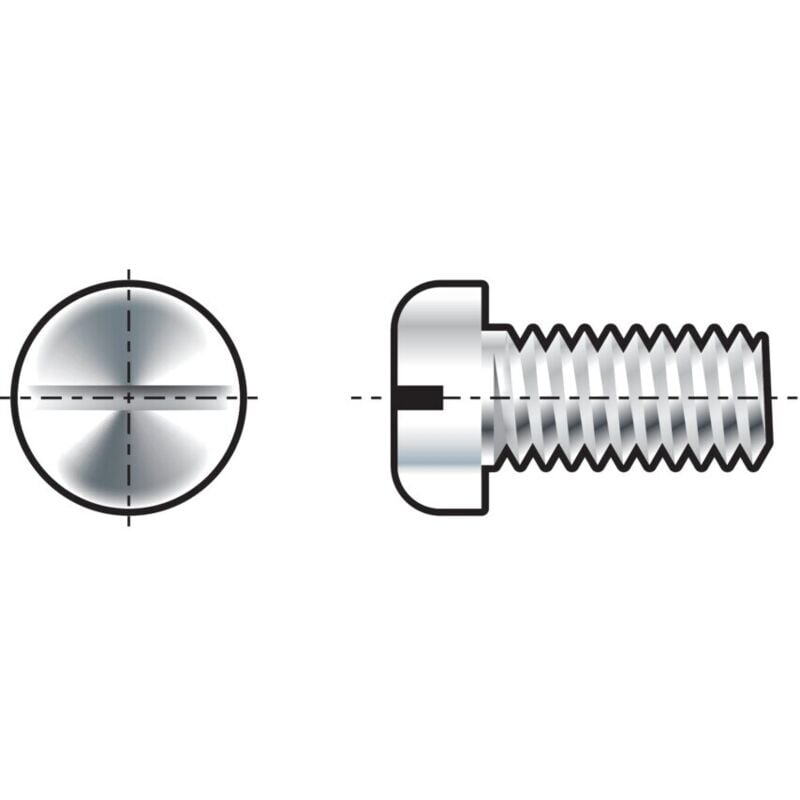 Qualfast M3X10 Slotted Pan Head Screw A2- you get 50