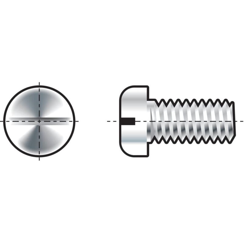 M6X20 Slotted Pan Head Screw A2- you get 25 - Qualfast