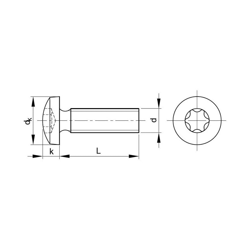 M4X40 Torx rsd Cheese Head Screw A2- you get 25 - Qualfast