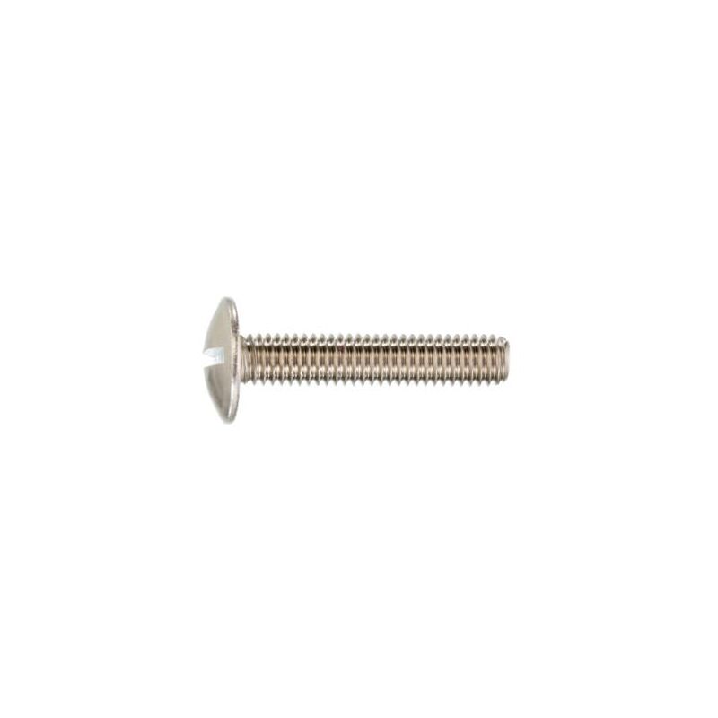 M8X50 Double Slotted Mushroom Head Screw + Nut nf bzp (GR-4.- you get 5 - Qualfast