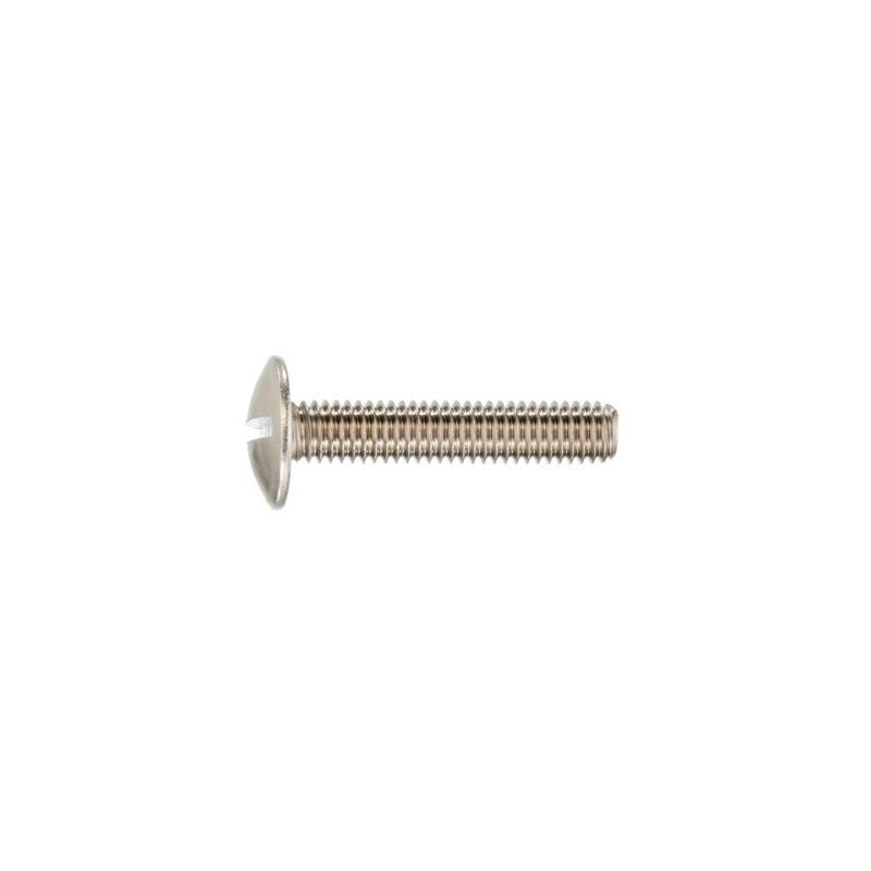 Qualfast M6X40 Double Slotted Mushroom Head Screw + Nut NF BZP (GR-4- you get 10