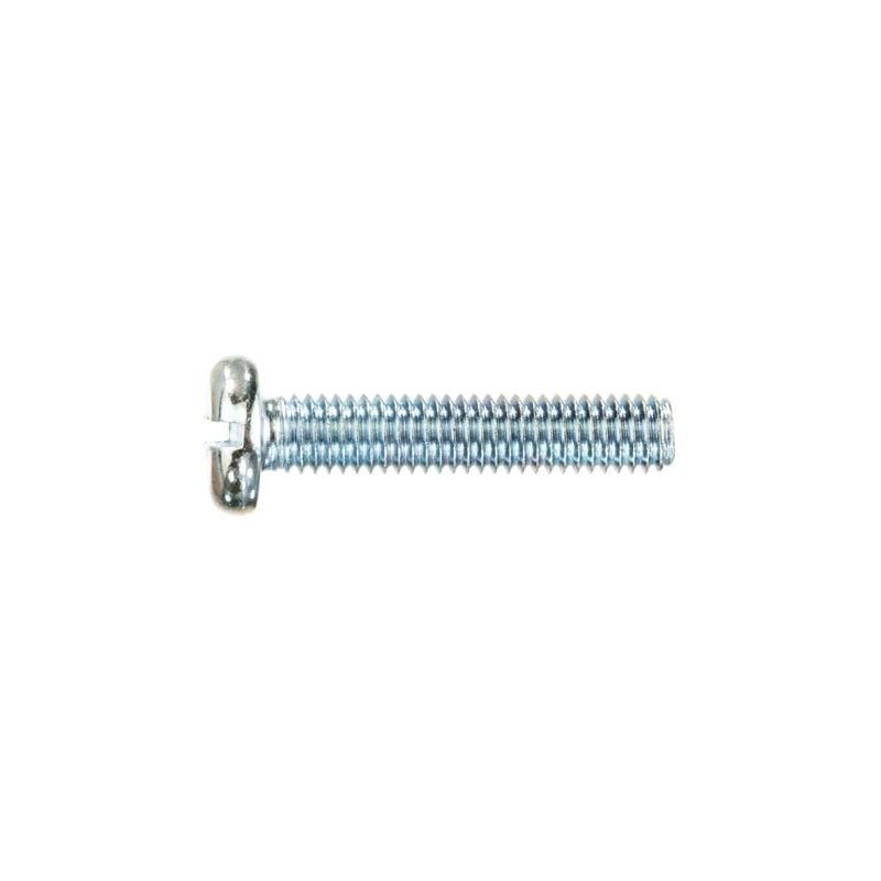Qualfast - M6X20 Slotted Pan Head Screw bzp (GR-4.8)- you get 25