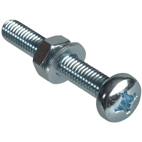 Machine Screw Pozi Pan Head ZP M6 x 40mm Forge Pack 4 FORFPMSPH640