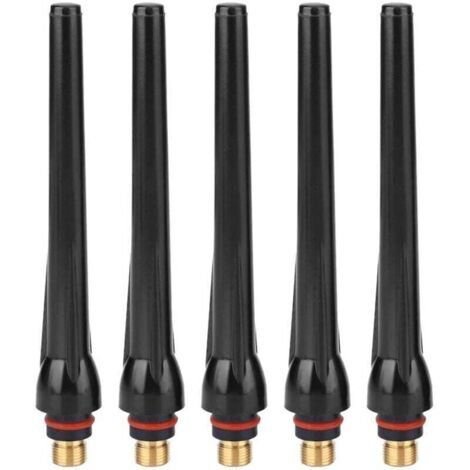 Machines à souder TIG, 0,9 x 0,5 cm, 5 pièces, capuchon arrière long, torche de soudage, couteau de soudage TIG, capuchon arrière pour fournitures de soudage SR17/SR18/SR26 (5 pièces)
