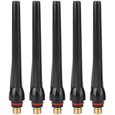 Machines à souder TIG, 0,9 x 0,5 cm, 5 pièces, capuchon arrière long, torche de soudage, couteau de soudage TIG, capuchon arrière pour fournitures de soudage SR17/SR18/SR26 (5 pièces)