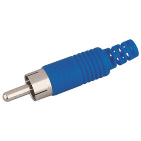 Macho coaxial RCA para cable RG58 Electro DH. Color Azul 10.588/DH 8430552082445