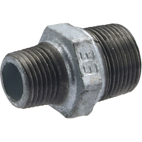 Machón Galvanizado Reducido QUICK PLOMBERIE - Macho 3/4 - Macho 1/2
