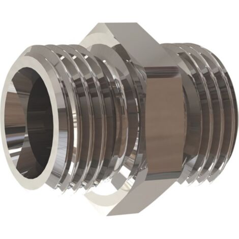 Machon Laton Niquelado Rosca Exterior 1/2 / 1/2 Pulg. Ancho