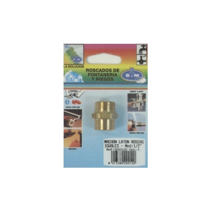 

Contrarrosca Fontaneria Roscas Iguales M-M 1/2" Laton S M