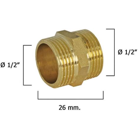 Machones Dobles Pulidos    1/2"