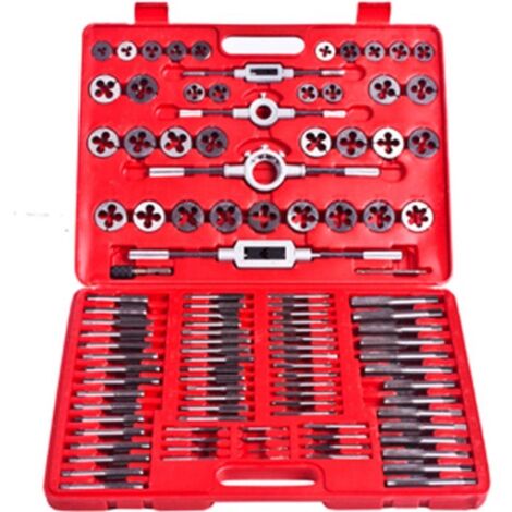 Machos y matrices 111 piezas herramientas taller taller bricolaje rojo 3402105