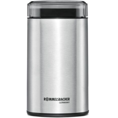 Macina Caff� EKM 100 di Rommelsbacher, Elettrica da 200W, Capacit� 70g, Corpo in Acciaio Inox e Nero, con Lama Tagliente