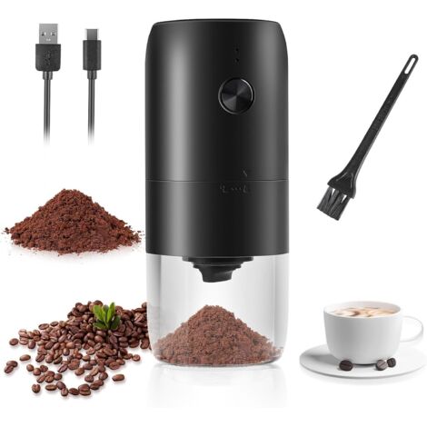 Macina Caffe' Elettrico Macinacaffè Elettrico per Semi, Pepe, Semi di Lino con Ciotola Rimovibile Macinaspezie  Tazza in Acciaio Inossidabile Lavabile